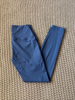 Alphalete Slate Blue Logo Leggings Women’s Size Large